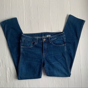 Denim & Denim | Slim Cropped Low Waist Medium Wash Jeans - Size 29